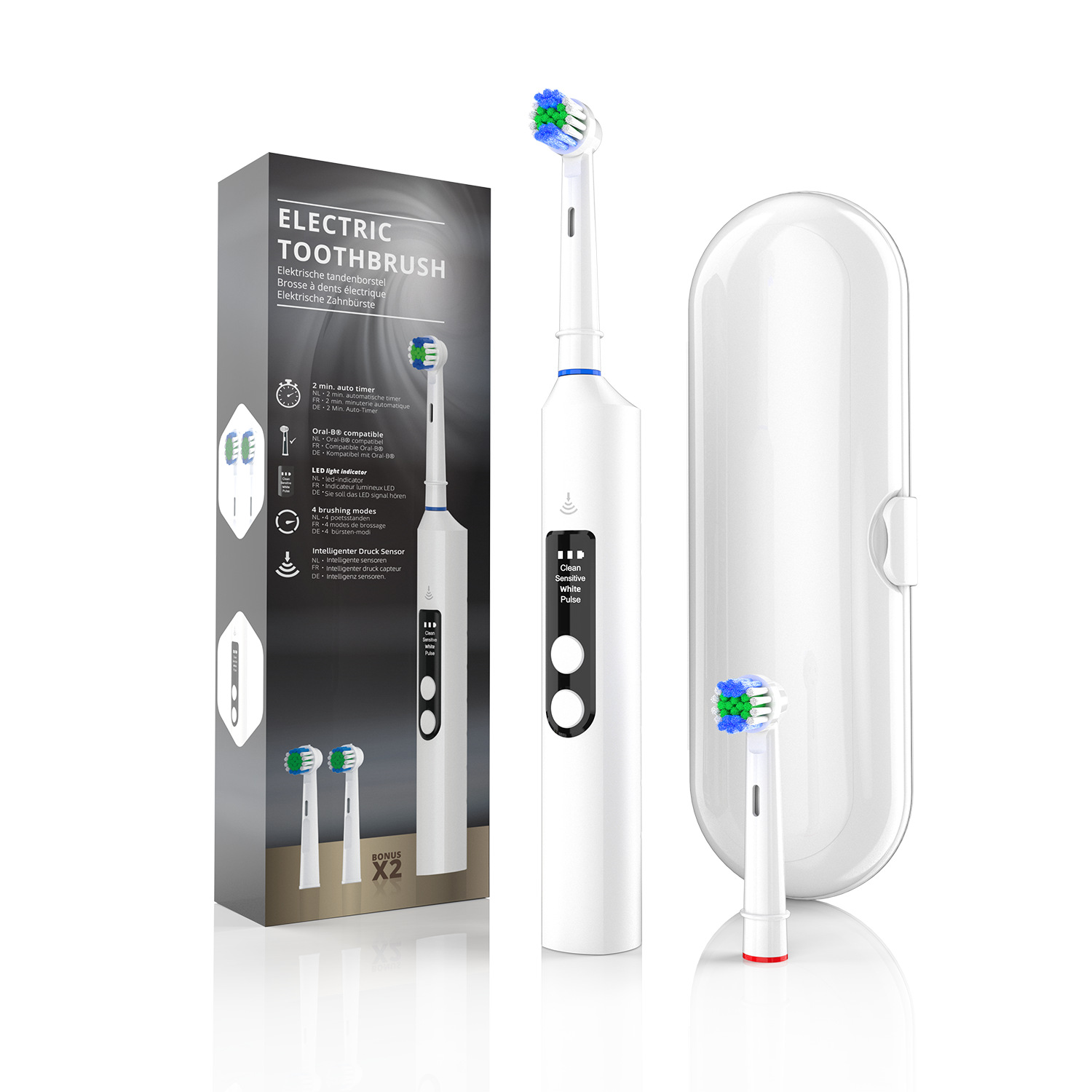 Electric Toothbrush Sonic - Cepillo de dientes eléctrico inteligente, inalámbrico,