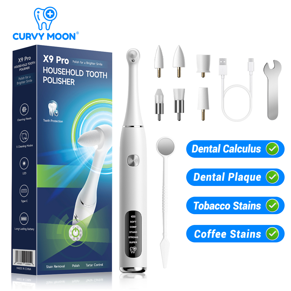 Teeth Whitening Or Tooth Whitening - CURVY MOON Pulidor Dental Doméstico, Blanqueador