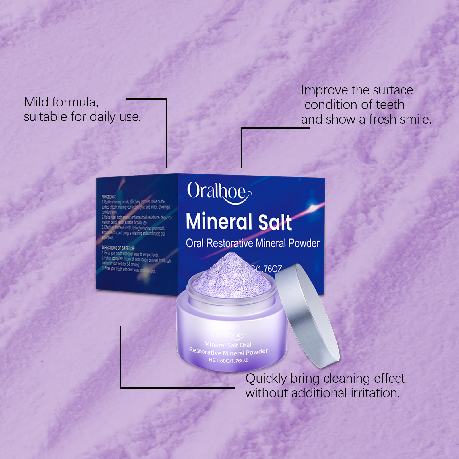 ORALHOE Polvo Mineral Restaura - Teeth Whitening Or Tooth Whitening reseña y precio