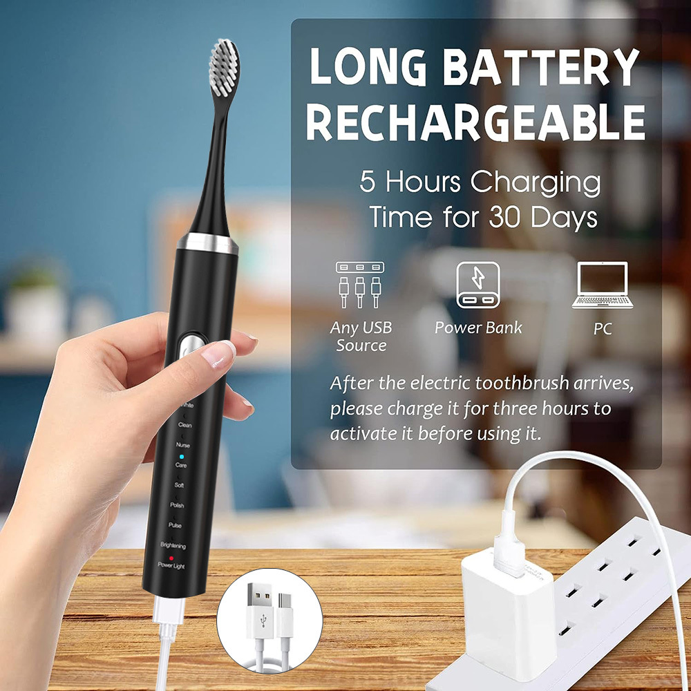 Juego de cepillos de dientes e - Electric Toothbrush Sonic reseña y precio