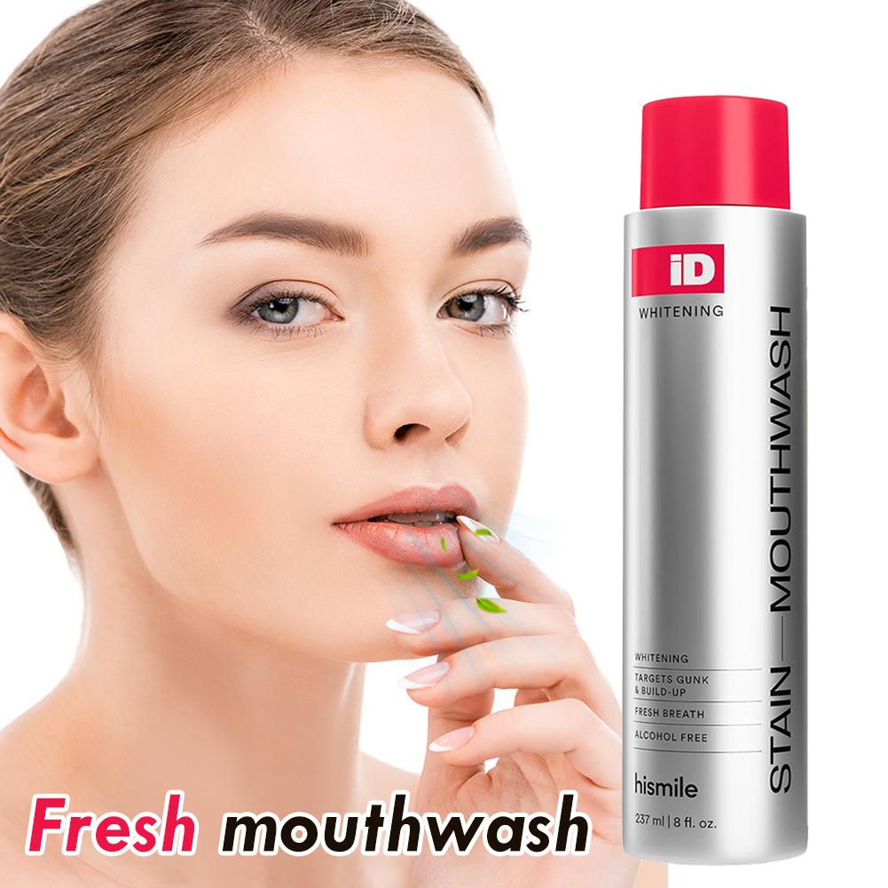 Enjuague bucal sin alcohol His - Whitening Mouthwash reseña y precio